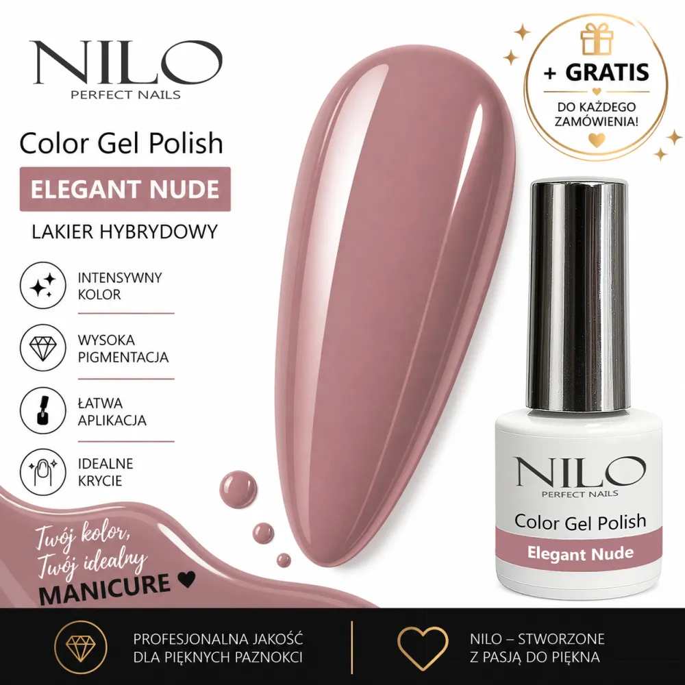 Lakier Hybrydowy Elegant Nude – NILO no.111